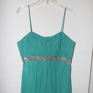 Green , vintage mini dress Size XL (#EV1681)